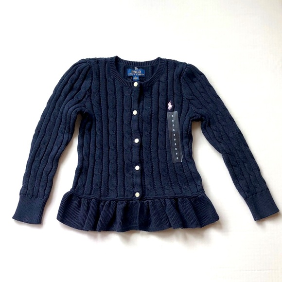 Polo Ralph Lauren Other - NWT Ralph Lauren Navy Blue Knitted Cardigan,Size 5
